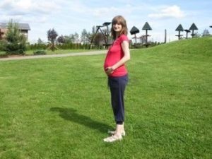 Michaela Vančatová v těhotenství