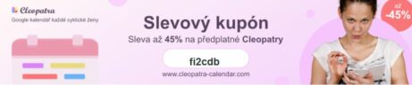 Slevový kupon na cyklický Google kalendář Cleopatra